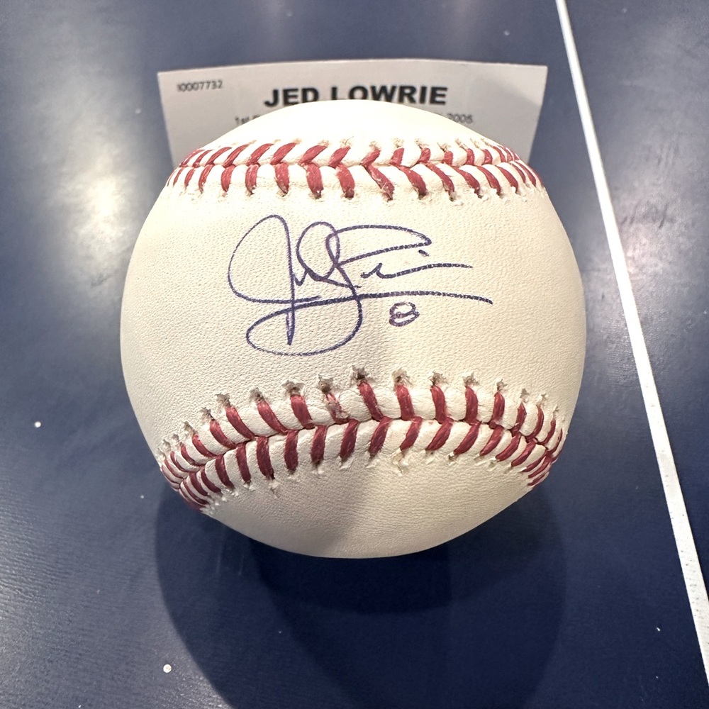 Jed Lowrie Signed Authentic Rawlings Baseball